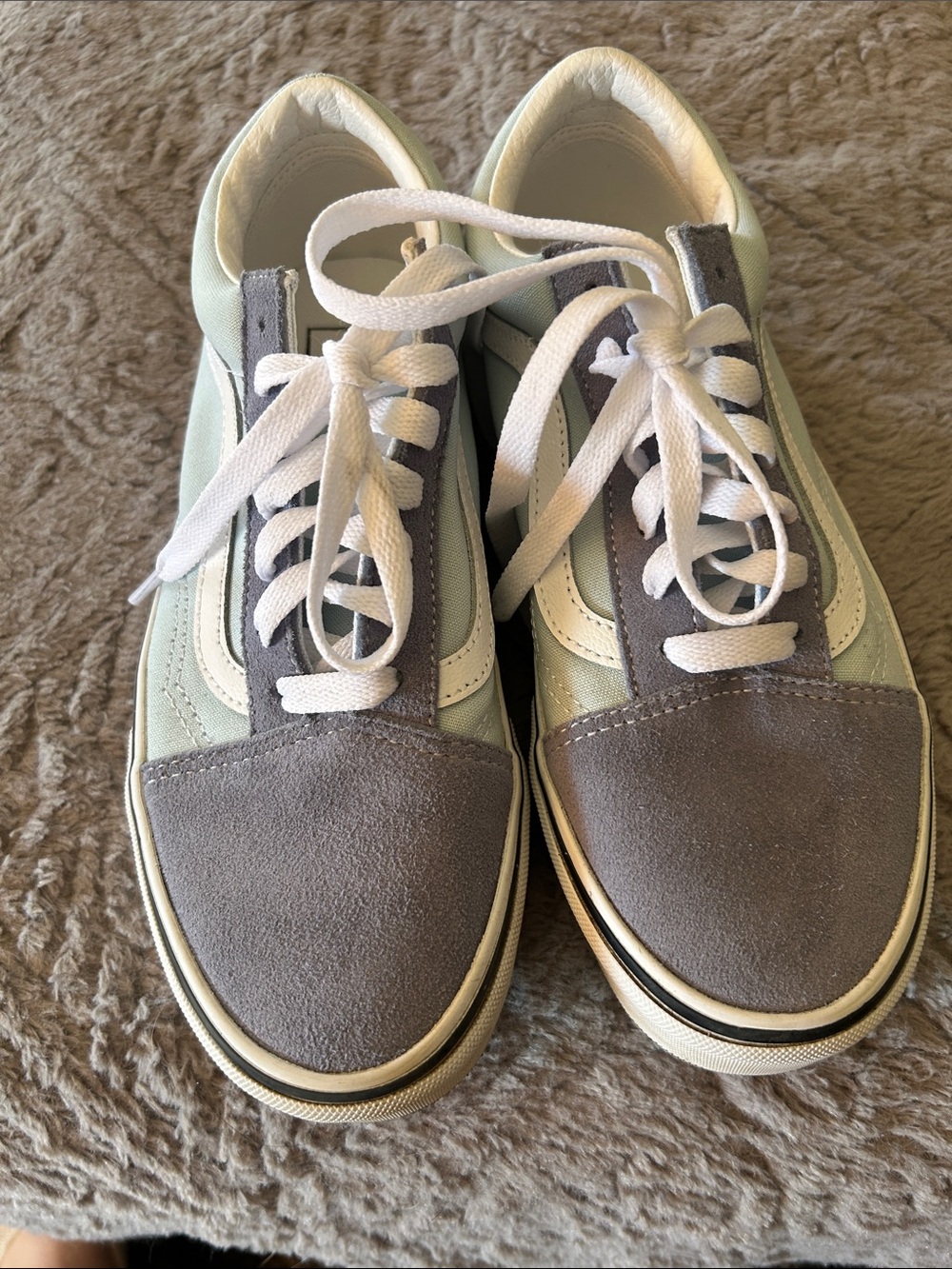 Vans 2 Tone blue Low-Top Sneakers with White Stripe